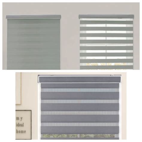 2 Layer Korean Design Roller Zebra Blinds Bidai Adjustable To 6feet