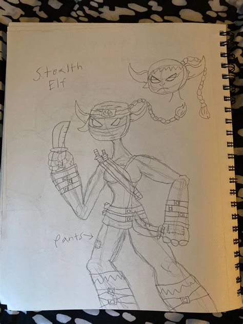 Stealth Elf Sketch By Gojiman01 On Deviantart