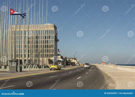 Ambassade Des Etats Unis Havana Cuba Image éditorial Image Du Américain Construction 65654495