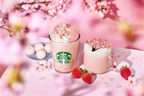 Starbucks New Sakura Strawberry Shiratama Frappuccino And Sakura