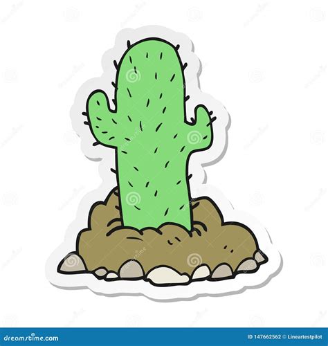 Pegatina De Un Cactus De Dibujo Ilustraci N Del Vector Ilustraci N De