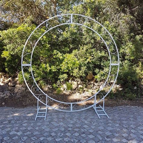 Ceremony Round Wedding Arch 91 Height Passable Circle Wedding Arch