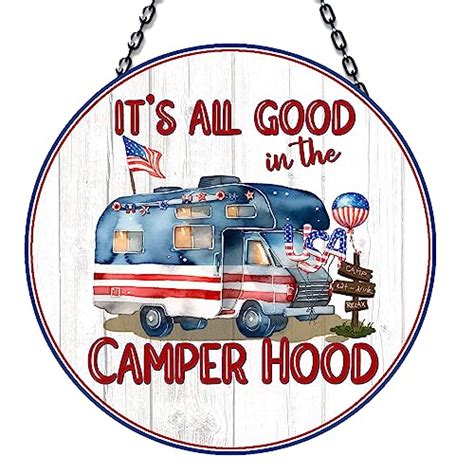 Amazon All Good In The Hood Rv Camper Sign Custom Camping Flags