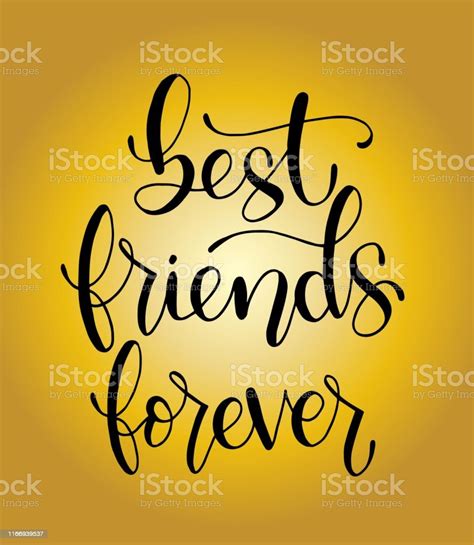 Best Friends Forever Hand Lettering Stock Illustration Stock