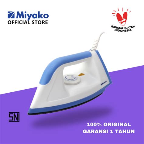 Jual Setrika Miyako EI1008MBL 395 WATT Anti Lengket Putih Biru