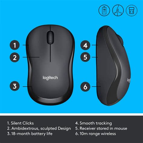 Buy Logitech M Wireless Mouse Silent Buttons Dpi Optical