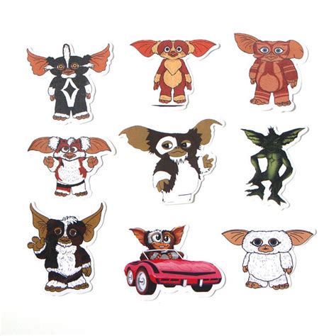 Gremlin Stickers Gizmo Stripe Mogwai Movie Waterproof Vinyl Etsy