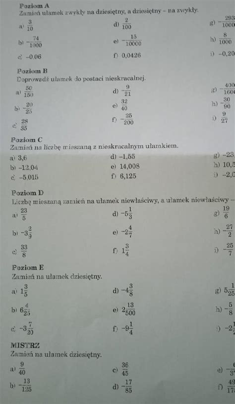 Siema Pomo E Kto W Kartach Pracy Dla Kl Str Poziom A B C D E I