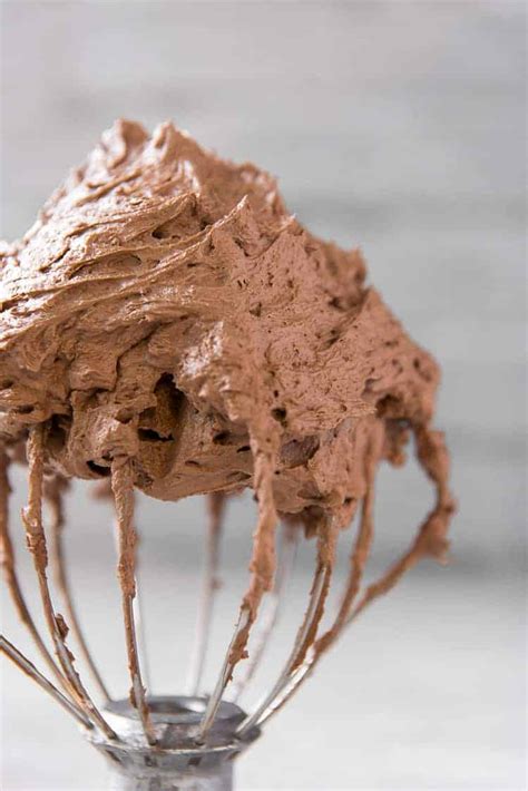 Whipped Chocolate Buttercream Frosting The Crumby Kitchen