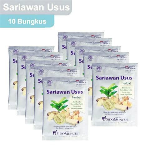 Jual Jamu Sariawan Usus Sido Muncul Serbuk Isi 10 Bungkus Shopee