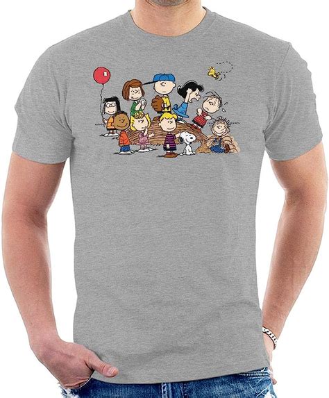 Peanuts Baseball Group Mens T Shirt Amazonde Bekleidung