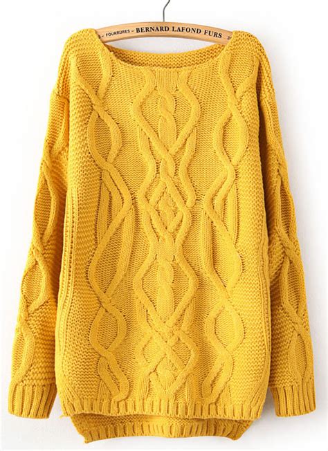 Yellow Cable Sweater Cocktail Dresses 2016