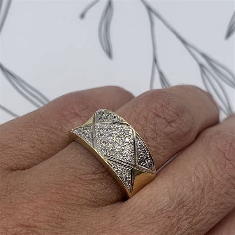 Anillo Engaste En Grano Entrecruzado D Lusso