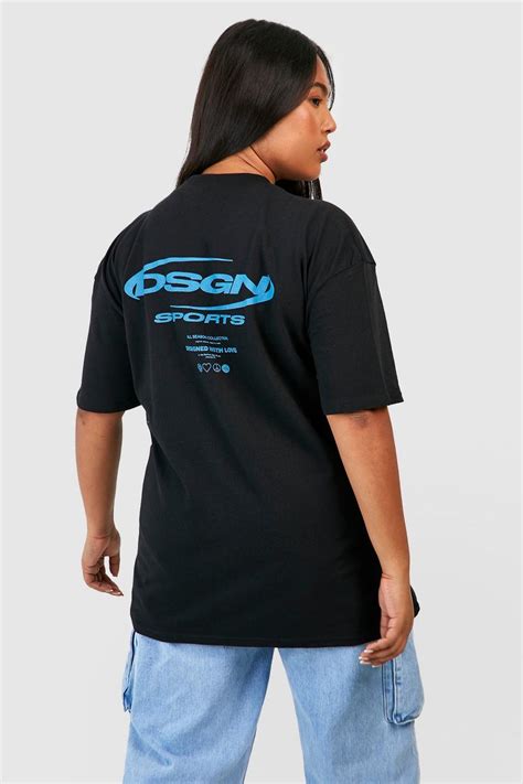 Womens Plus Dsgn Sport Oversized T Shirt Boohoo Uk