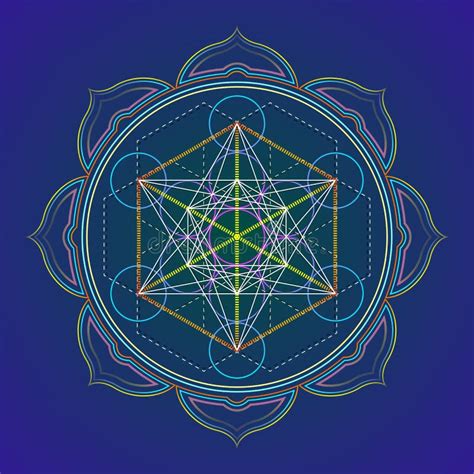 Spiritual Background For Meditation With Sacred Geometry In Color