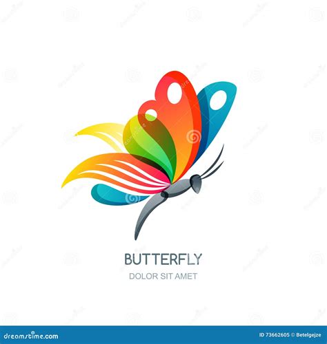 Butterfly Colorful Logo Set. Vector Illustration | CartoonDealer.com ...