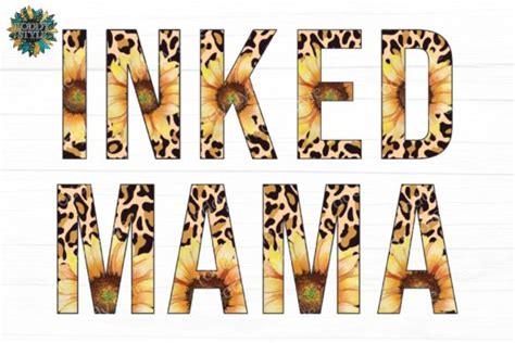 Inked Mama Sunflower Leopard Sublimation Graphic By Roddy Style