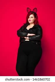 Cute Sexy Plus Size Brunette Black Stock Photo 1461860702 Shutterstock