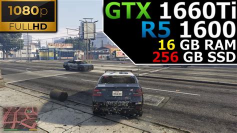 Grand Theft Auto V 1080p GTX 1660 Ti Ryzen 5 1600 16GB RAM