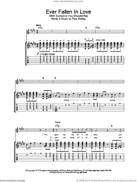 Buzzcocks Ever Fallen In Love Sheet Music For Guitar Tablature