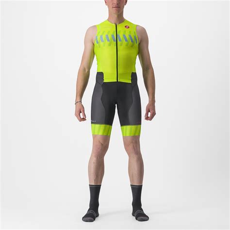 Castelli Free Sanremo 2 Trisuit ärmellos Grun Gelb Herrren online