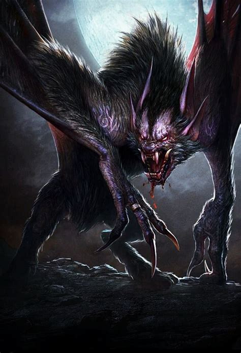 Werebat Dark Creatures, Mythical Creatures Art, Mythological Creatures, Creature Artwork ...