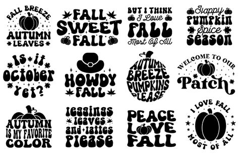 Retro Fall Svg Bundle Vol2 Artbubbles