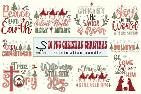 Christian Christmas Sublimation Bundle Graphic By SVGstore Creative