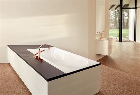 Rectangular Built In Enamelled Steel Bathtub Bettestarlet Spirit By Bette