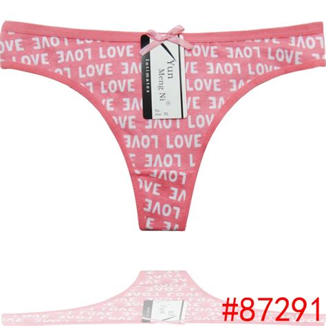 Buy Lot Of 120pc Letter Print Cotton Thong Lady Panties Sexy Women Underwear