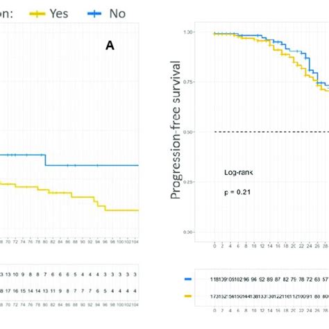 Kaplan Meier OS A And PFS B Curves For Patients With FIGO Stage IV