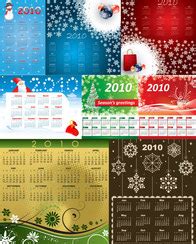 2010 Calendar Template Vector for Free Download | FreeImages