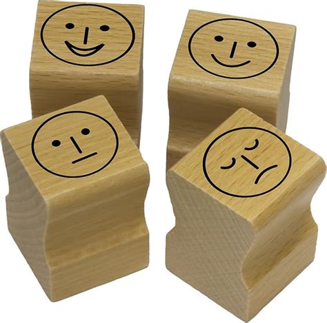 Elbi Stempelset X Smileys Mimik Gesichter Lehrerstempel Aus Holz