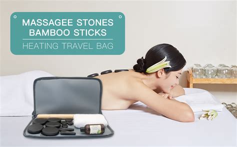 Amazon Goodtar Massage Stones Set With Warmer Kit Hot Rocks Bamboo For Massage Hot Stones