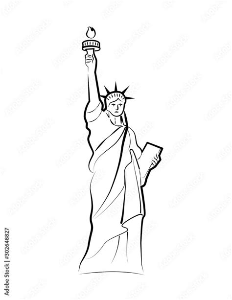 Statue Of Liberty Drawing Easy