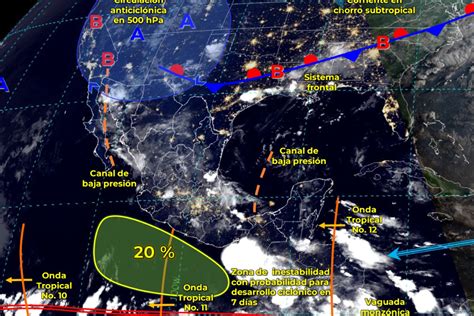 Monz N Mexicano Y Canal De Baja Presi N Producir N Lluvias Puntuales