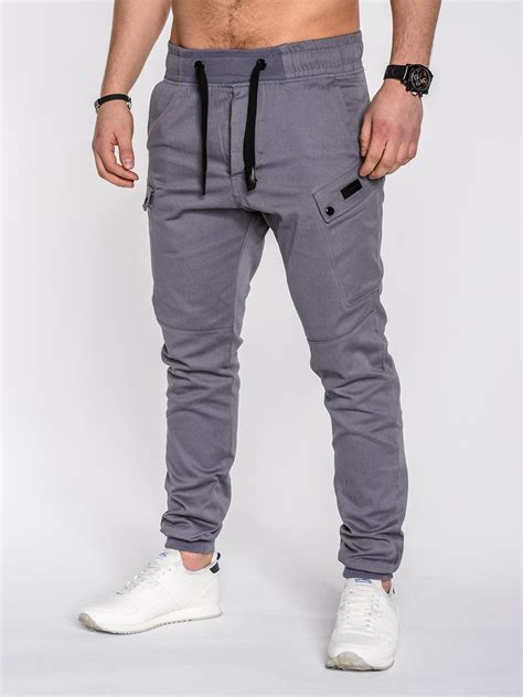 Mens Pants Joggers P474 Grey Modone Wholesale Clothing For Men