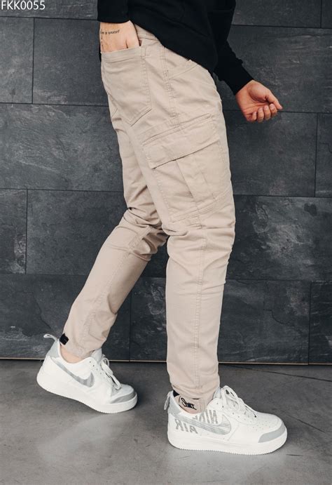 Штани карго чоловічі Staff cargo beige TS бежеві з кишенями ціна