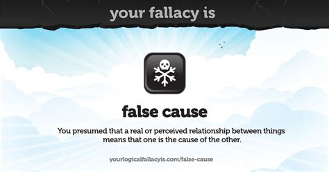 Your logical fallacy is false cause