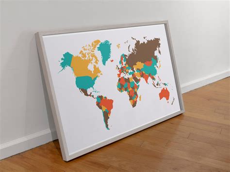 Printable World Map Colorful World Map Printable World Travel Map of ...