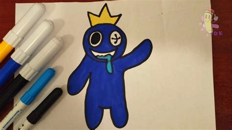 Como Desenhar O Blue Do Rainbow Friends [ How To Draw Blue From Rainbow Friends Youtube