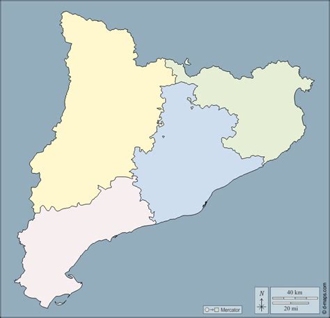 Cataluña Mapa Gratuito Mapa Mudo Gratuito Mapa En Blanco Gratuito