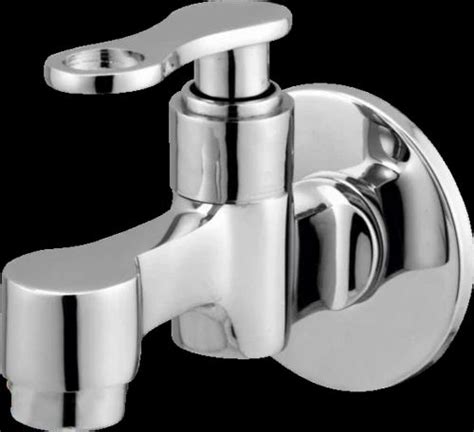 Round Chrome Plated Short Body Brass Bib Cock For Bathroom Fitting