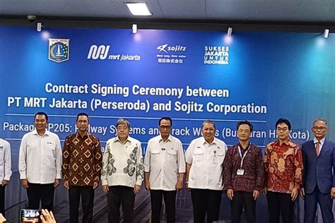 Foto Nilai Kontrak Kerja Sama Indonesia Jepang Untuk Pembangunan Mrt