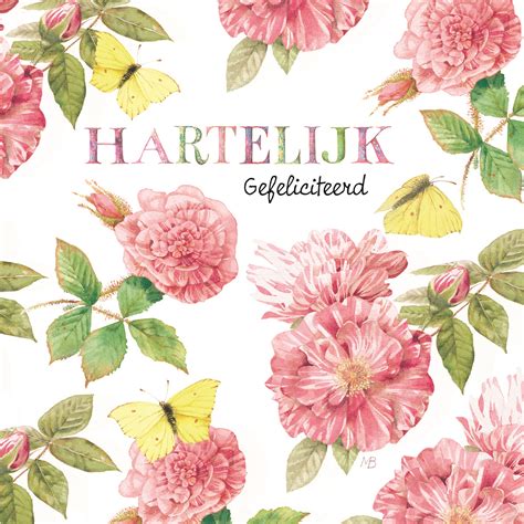 Marjolein Bastin Hartelijk Gefeliciteerd Bloemen Hallmark