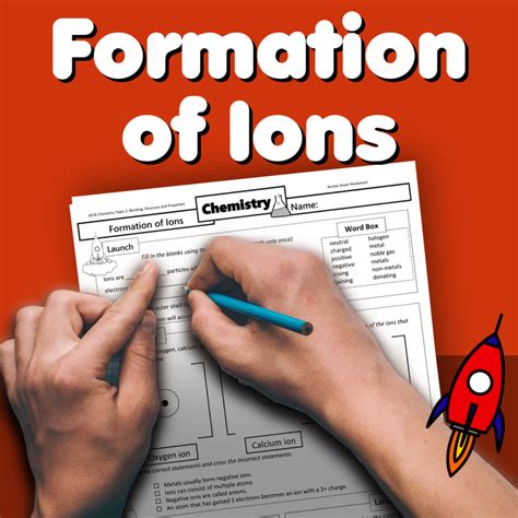 Formation of Ions Home Learning Worksheet GCSE - rocketsheets.co.uk