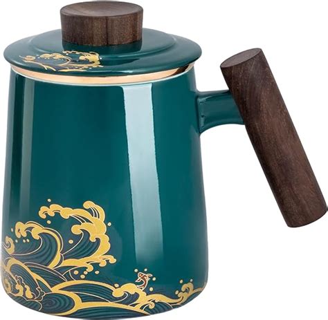 Disdada Cup Tasse Th En C Ramique Avec Infuseur Et Couvercle Pour