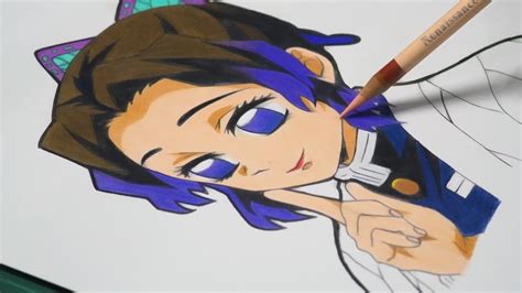 Demon Slayer | Drawing Shinobu Kocho | Color Pencil Art - YouTube