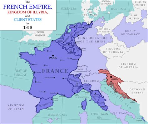 The French Empire, 1818 : imaginarymaps