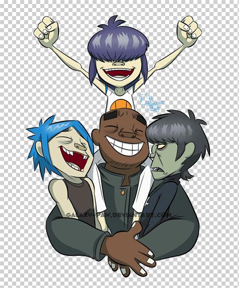 2 D Gorillaz Russel Hobbs Murdoc Niccals Fideos Vertebrado Dibujos